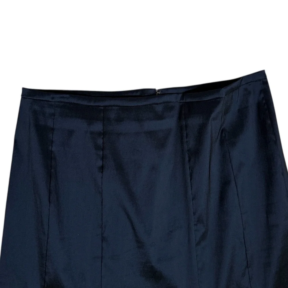 Tadashi Skirt Womens Size 16 Navy Blue Formal Full Length Trumpet Skirt